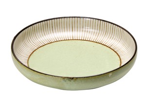 ≪メーカー取寄≫wabi十草　深皿（緑）［日本製 美濃焼 食器 ］