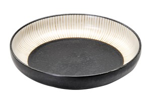 ≪メーカー取寄≫wabi十草　深皿（黒）［日本製 美濃焼 食器 ］