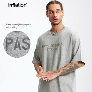 P20220  メンズ  Tシャツ 欧米風トッブス  2025春夏新作 半袖 ラウンドネック カジュアル