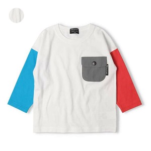 Kids' Short Sleeve T-shirt Gift Long T-shirt Pocket 100% Cotton Made in Japan