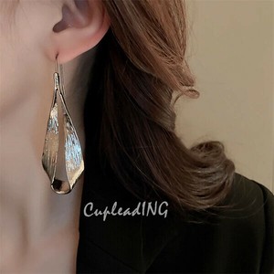 人気上昇 INSスタイル キャットウォーク 不規則なピアス ねじれ耳フック ピアス 大ぶりピアス 誇張 耳飾り