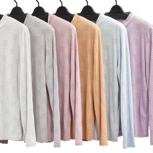T-shirt High-Neck Shirring Square Made in Japan
