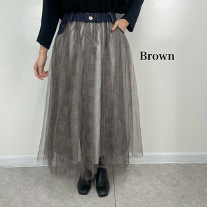 Skirt Long Skirt Check [2025 NEW]