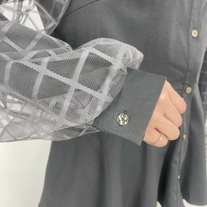Button Shirt/Blouse Sleeve Blouse Peplum [2025 NEW]
