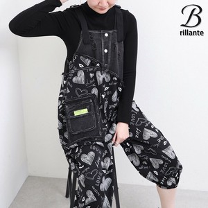【SALE】ハート柄モードサロペット  カジュアルモード2025新作ss春夏  BRILLANTE東京（193275）