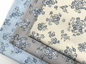 ≪処分セール≫〈生地〉3色展開 ネモフィラ　花柄　日本製 綿100%　オックス プリント B柄