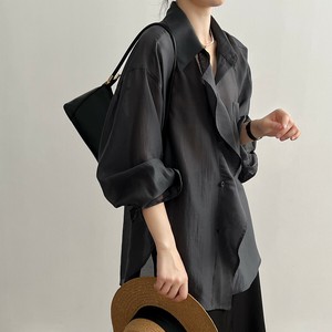 u26338 レディース シャツ ブラウス Tシャツ トップス 韓国風 2025春新作 無地