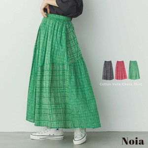 Skirt Check Skirt Spring/Summer Cotton [2025 NEW]