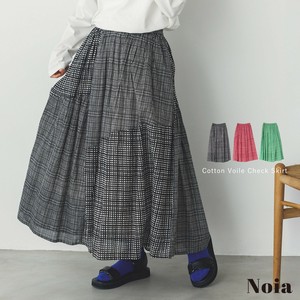 Skirt Check Skirt Spring/Summer Cotton [2025 NEW]