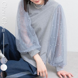 お袖チュールパール　トップス　デザイン2025人気  chouchou東京