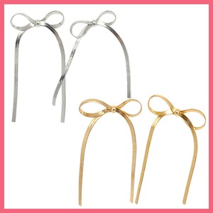 『SBTKピアス-103/104』 スネークチェーン リボン ピアス   参考上代800円（税抜）