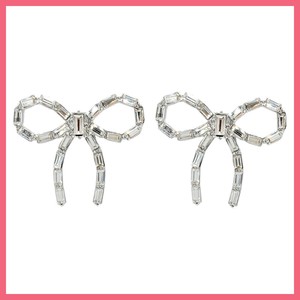 『SBTKピアス-105』 レクタングルビジュー リボン ピアス   参考上代1000円（税抜）
