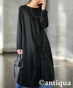洋装/连衣裙 口袋 刺绣 女士 新商品 洋装/连衣裙 antiqua