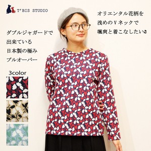 T 恤/上衣 花朵 日本制造