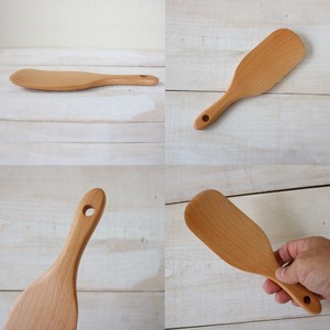 ☆炒め・混ぜ・塗りをこの1本で！【お買い得・便利・お買い得】モダンスパチュラしゃもじ型　NA白木系