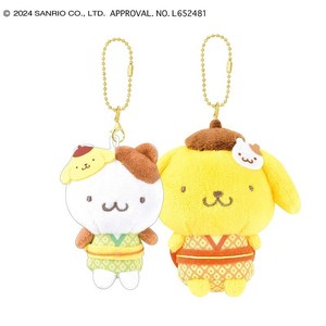 ■2025SS　新作■　和風サンリオキャラクターズ　ニコぬい キーホルダー　ポムポムプリン＆マフィン