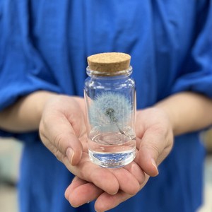 ドライフラワー「世界にひとつ」たんぽぽコルクミニボトル人気ジェル花材ギフト人気インテリアカラフル