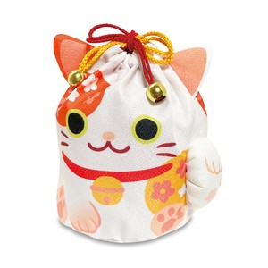 招き猫巾着　10枚入【三毛/ピンク/黒/イベントギフトやラッピング・小物入れなどに】