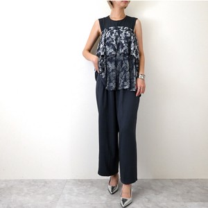 Jumpsuit/Romper T/Pu Twill Floral Pattern Flocking Finish Peplum [2025 NEW]