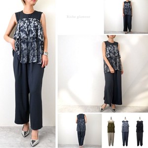 Jumpsuit/Romper T/Pu Twill Floral Pattern Flocking Finish Peplum [2025 NEW]