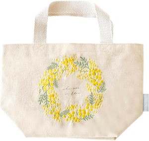【ｹｰｲｰｱｲ】ミモザ刺繍ミニトートバッグ