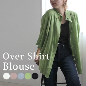 Button Shirt/Blouse Dolman Sleeve Shirtwaist Rayon Short Sleeve S/S