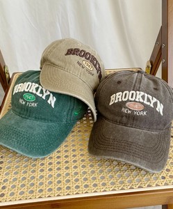 【HOOK -original-】BROOKLYN アメカジ立体刺繍ウォッシュコットンキャップ メンズ ユニセックス