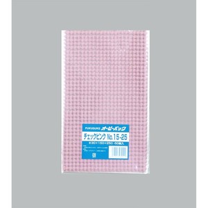 テープ無 OPP袋 オーピーパックC チェックピンク No.15-25 50枚入  ｻﾝﾌﾟﾙ可