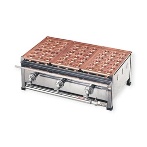 調理機器 銅たこ焼台 3連セット 12・13A D(36穴×1枚・18穴×1)