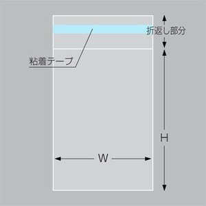 テープ有 OPP袋 32-7300 マルチフクロ T-4-8 100枚入 ササガワ