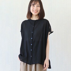 2025年新商品 衬衫 双色 衬衫 蕾丝