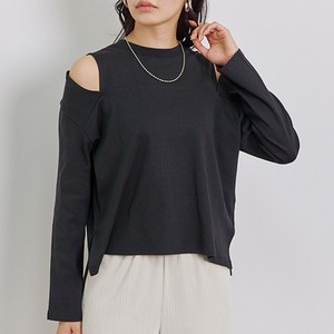 ★コットンオープンショルダーロングスリーブTシャツ　SS【2025新作】