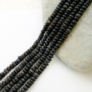 天然石材料/零件 黑 天然石 5.5 x 3.5mm 34cm