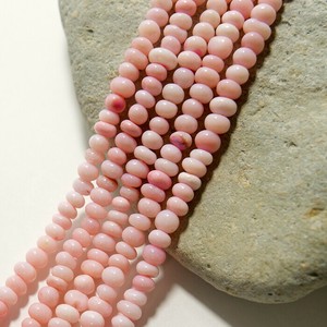 天然石材料/零件 粉色 天然石 5.5 x 3.5mm 34cm