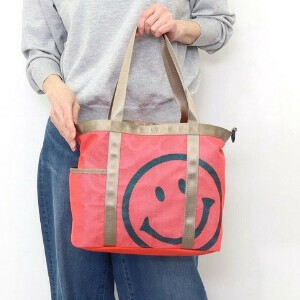 ★【COOCO クーコ】SMILEY ネットプリント2WAY トートバッグ A4対応