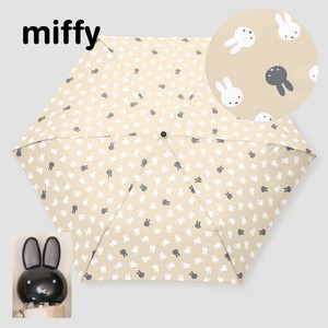 ◆2025新作◆Dick Bruna【ミッフィーお顔手元】フェイスドット柄・雨傘・折りたたみ傘