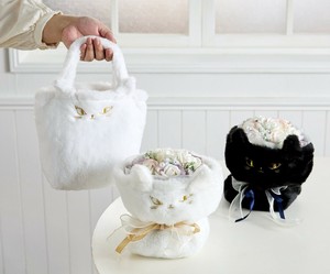 【ｹｰｲｰｱｲ】猫トート付きソープフラワーブーケ　2色