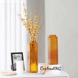 ＜SALE＞激安セール 家庭振り子 ギャザリング 花瓶 シンプル 丸口 角型花瓶 砕石氷紋 生け花 水耕栽培器