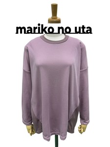 <2025春物新作>切替バイカラー長袖Tシャツ　ゆったりシルエット　2025春物人気　真里子の詩