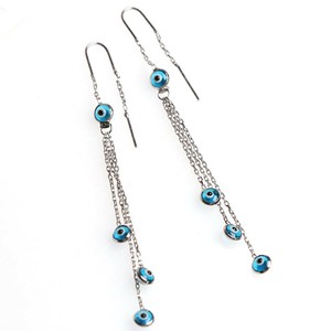 Pierced Earrings Silver Post Glass silver 4mm