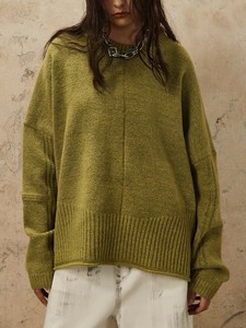 Sweater/Knitwear Round Neck Large Silhouette Knit Pullover [A/W NEW]