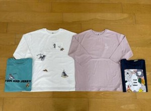 トムとジェリー 天竺9分袖BIGTシャツ　ロンT　カットソー　キャラクター
