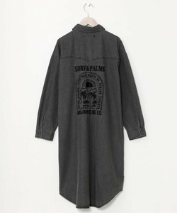 洋装/连衣裙 牛仔衬衫连衣裙