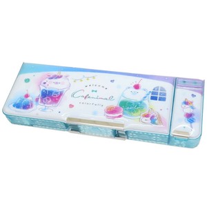 【子供用筆箱】カフェニマル 消しゴムポケット付両面開きペンケース
