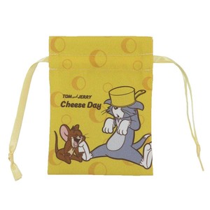 【巾着袋】トムとジェリー 豆巾着 CHEESE DAY
