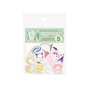 【フレークシール】サンリオキャラクターズ イニシャルフレークシール 6枚入り ミックスS