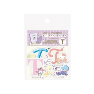 【フレークシール】サンリオキャラクターズ イニシャルフレークシール 6枚入り ミックスT