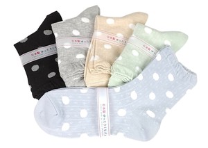 【日本製クルー】　総メッシュ　ドット柄