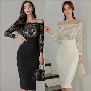 Formal Dress Off-The-Shoulder Switching
