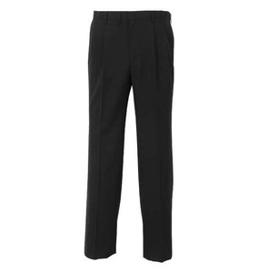 MANCHES ビッグサイズ メンズ ウォッシャブルツータックパンツ ブラック  105 110 115 120 130 140 150 160
